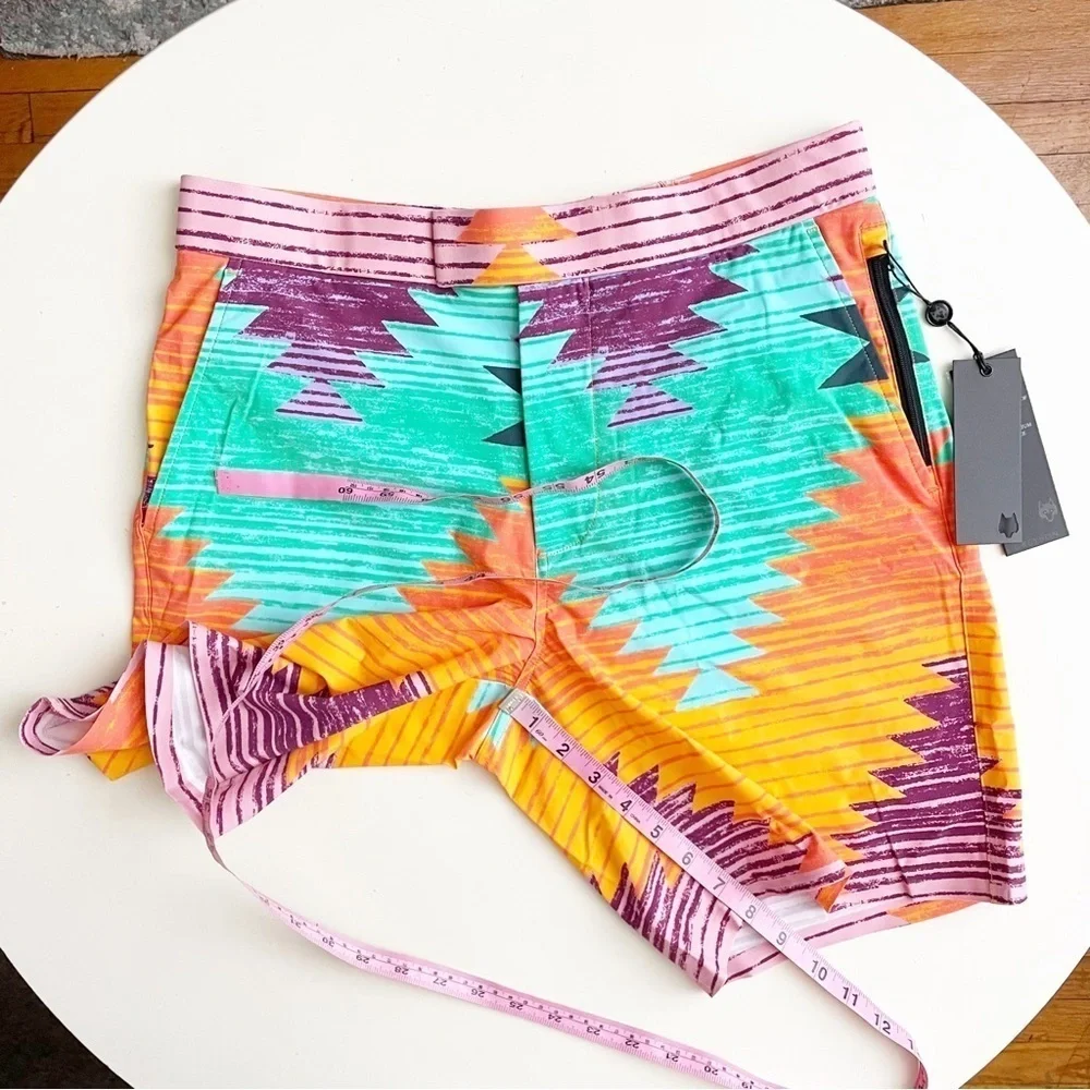 Greyson Clothiers Mens Flash Superior Swim Hybrid Short Multi Color Size 34 New